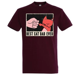 T-Shirt Best Cat Dad Ever Herren Shirt mit lustigem Frontprint