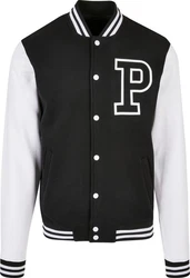 Mister Tee College Jacket Pray Grau/Lila/Rot/Dunkelblau