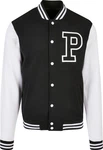 Mister Tee College Jacket Pray Grau/Lila/Rot/Dunkelblau