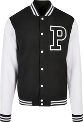 Mister Tee College Jacket Pray Grau/Lila/Rot/Dunkelblau