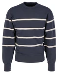 G-STAR Sweatshirt Placed Stripe Loose Dunkelblau/Blau/Grau