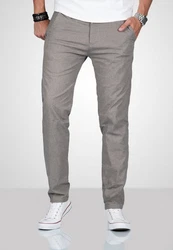 Alessandro Salvarini Straight Jeans ASSerio Khaki/Hellgrau/Grau/Beige