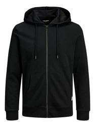 Jack & Jones Plus Sweatjacke DURCHGEHENDER REISSVERSCHLUSS PLUS SIZE HOODIE Schwarz