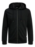 Jack & Jones Plus Sweatjacke DURCHGEHENDER REISSVERSCHLUSS PLUS SIZE HOODIE Schwarz