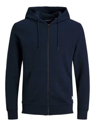 Jack & Jones Plus Sweatjacke DURCHGEHENDER REISSVERSCHLUSS PLUS SIZE HOODIE Dunkelblau