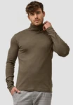 Indicode Rollkragenpullover Eagon Khaki/Dunkelgrün