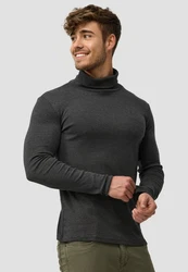 Indicode Rollkragenpullover Eagon Dunkelgrau/Schwarz/Grau