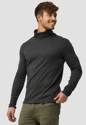Indicode Rollkragenpullover Eagon Dunkelgrau/Schwarz/Grau