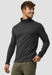 Indicode Rollkragenpullover Eagon Dunkelgrau/Schwarz/Grau