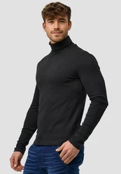 Indicode Rollkragenpullover Eagon Schwarz