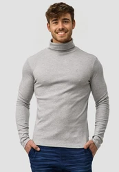 Indicode Rollkragenpullover Eagon Grau