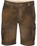 Reitmayer Trachtenhose Cargo-Lederhose Khaki/Braun/Dunkelbraun