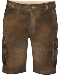 Reitmayer Trachtenhose Cargo-Lederhose Khaki/Braun/Dunkelbraun