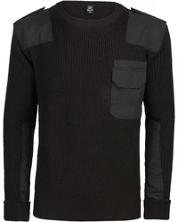 Brandit Strickpullover Schwarz/Dunkelgrau