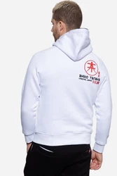 Akito Tanaka Kapuzenpullover Attraction mit Teilungsnähten Weiß/Creme/Rosa/Hellblau
