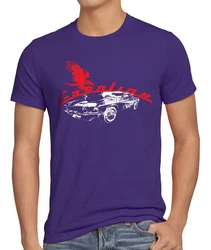 style3 T-Shirt Muscle Car Lila/Dunkelblau