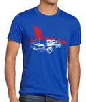 style3 T-Shirt Muscle Car Blau/Hellblau