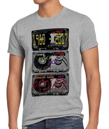 T-Shirt Music disc retro musik disco tape kassette player 80er pop dj top