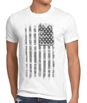 style3 T-Shirt USA Vintage Flagge Weiß/Dunkelblau/Creme