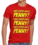 Style3 T-Shirt Penny College Theory Cooper Leonard Comic Rot/Braun