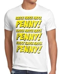Style3 T-Shirt Penny College Theory Cooper Leonard Comic Gelb/Blau/Weiß/Grün/Lila