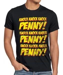 Style3 T-Shirt Penny College Theory Cooper Leonard Comic Schwarz/Rot/Braun/Gelb/Blau/Grau