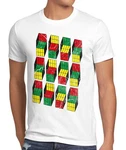 style3 T-Shirt Cubes Sheldon Mischfarben/Weiß/Gelb
