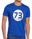 Style3 T-Shirt Sheldon Lieblingszahl The Big Bang Theory Sheldon Cooper Bazinga Blau