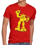 Style3 T-Shirt Hero Robot Big Bang Sheldon TV Serie Roboter Cooper Comic Theory Rot/Gold/Orange