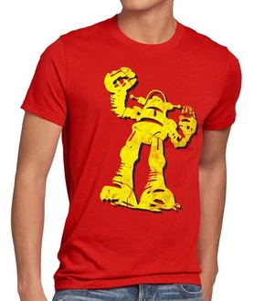 Style3 T-Shirt Hero Robot Big Bang Sheldon TV Serie Roboter Cooper Comic Theory Rot/Gold/Orange Style3 T-Shirt Hero Robot Big Bang Sheldon TV Serie Roboter Cooper Comic Theory Rot/Gold/Orange