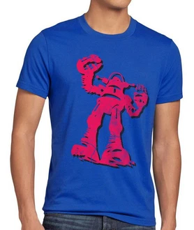 Style3 T-Shirt Hero Robot Big Bang Sheldon TV Serie Roboter Cooper Comic Theory Blau Style3 T-Shirt Hero Robot Big Bang Sheldon TV Serie Roboter Cooper Comic Theory Blau