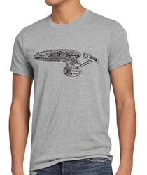 style3 T-Shirt Trekkie Sci-Fi Trek Enterprise Wars Voyager Dunkelgrau/Grau
