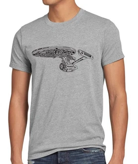 style3 T-Shirt Trekkie Sci-Fi Trek Enterprise Wars Voyager Dunkelgrau/Grau style3 T-Shirt Trekkie Sci-Fi Trek Enterprise Wars Voyager Dunkelgrau/Grau
