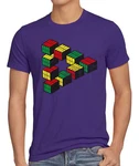 Cube Big Bang Sheldon Escher Cooper The Big Bang Theory Style3 T-Shirt Lila/Mischfarben
