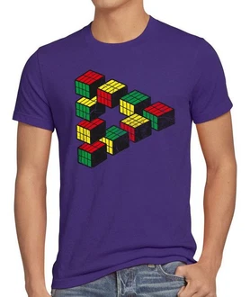 Cube Big Bang Sheldon Escher Cooper The Big Bang Theory Style3 T-Shirt Lila/Mischfarben Cube Big Bang Sheldon Escher Cooper The Big Bang Theory Style3 T-Shirt Lila/Mischfarben