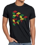 Cube Big Bang Sheldon Escher Cooper The Big Bang Theory Style3 T-Shirt Mischfarben/Schwarz