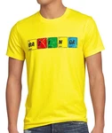style3 T-Shirt Sheldon Periodensystem Theory Cooper Big Bang TBBT Gelb