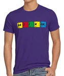 style3 T-Shirt Sheldon Periodensystem Theory Cooper Big Bang TBBT Dunkelgrau/Mischfarben/Lila