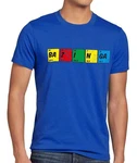 style3 T-Shirt Sheldon Periodensystem Theory Cooper Big Bang TBBT Blau/Dunkelblau/Hellblau/Mischfarben