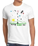 style3 T-Shirt Invaders Weiß/Blau/Grün/Creme