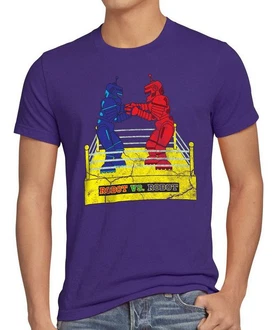 style3 T-Shirt Roboter The Big Bang Theory Sheldon Cooper Lila/Dunkelblau