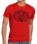 style3 T-Shirt Monster Big Bang Dinosaurier Rot