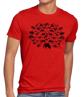 style3 T-Shirt Monster Big Bang Dinosaurier Rot style3 T-Shirt Monster Big Bang Dinosaurier Rot