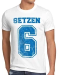 style3 T-Shirt Setzen Sechs Schule Zeugnis Abschluss Lila/Blau/Rosa/Grün