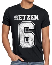 T-Shirt Setzen Sechs schule zeugnis abschluss