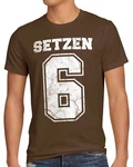 style3 T-Shirt Setzen Sechs Schule Zeugnis Abschluss Braun/Lila/Grün/Dunkelgrün
