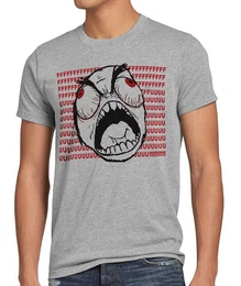 T-Shirt Rage Trollface Comic Rageguy Facebook Meme 9gag Nerd Fuck Guy Fuu
