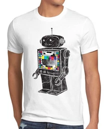 T-Shirt Testbild Roboter TV Monitor the big bang theory sheldon cooper
