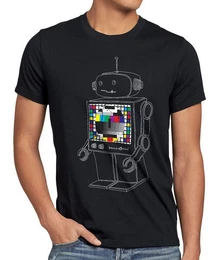 T-Shirt Testbild Roboter TV Monitor the big bang theory sheldon cooper