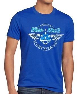 style3 T-Shirt Luigi Academy Panzer Mario Kart Wii Switch Rennen Auto Blau